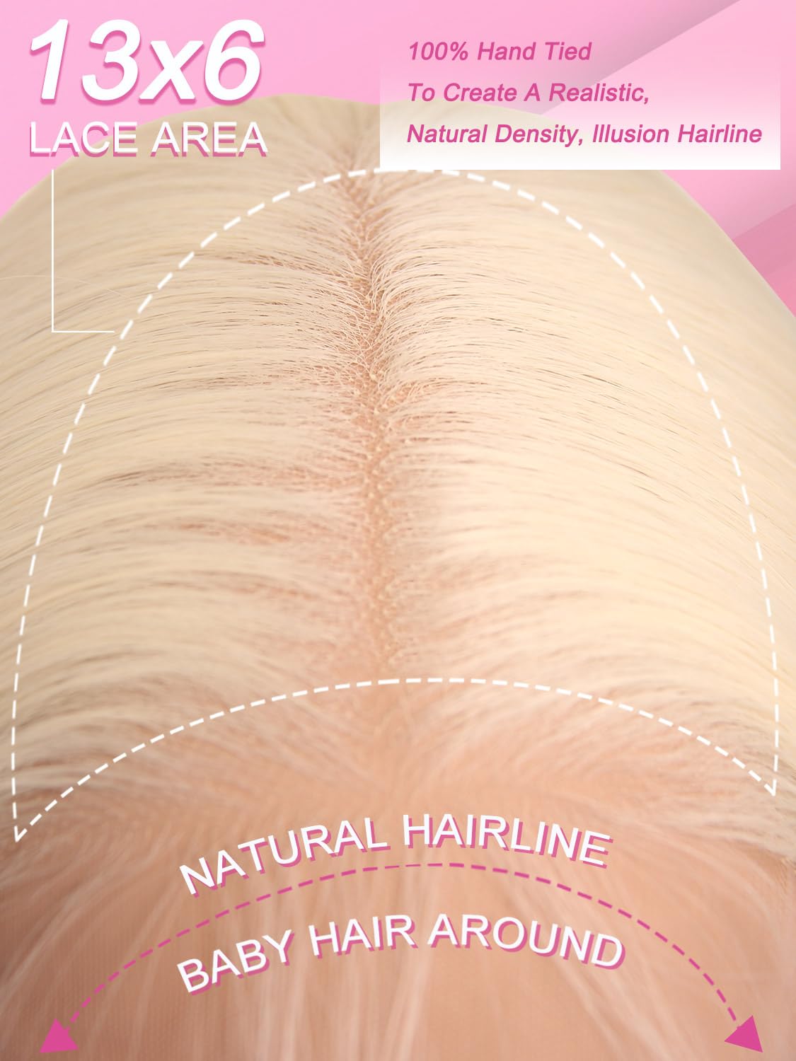 Synthetic Lace Front Wig, Honey Blonde Wig 13x6 Hd Lace Pre-Plucked Long Straight Highlights Glueless Wigs for Black Women 26 Inch Suitable for Everyday Wear