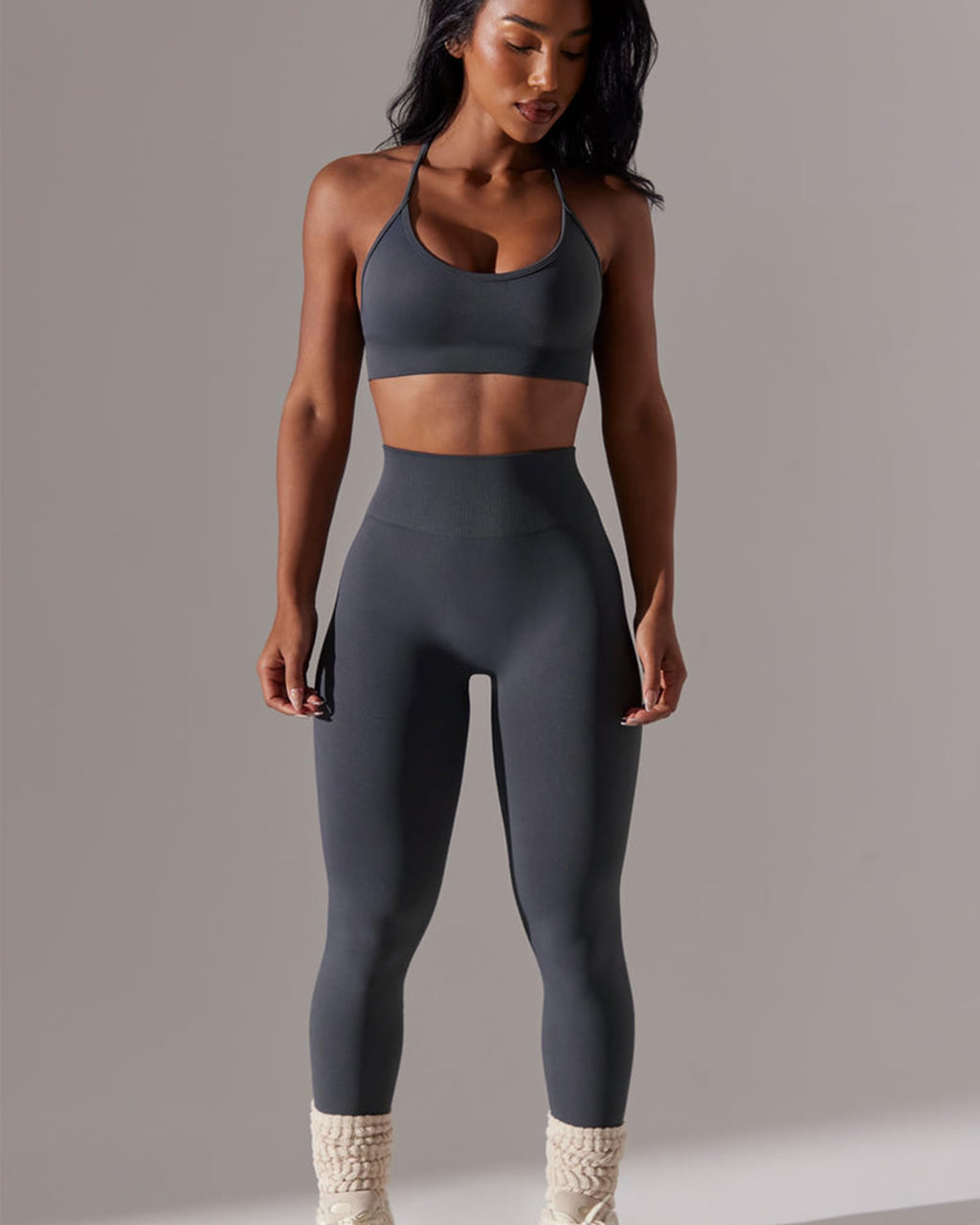 RUNNING GIRL Sports Bras for Women,Sexy Crisscross Back Seamless Supportive Sports Bra Medium Support with Removable Pads