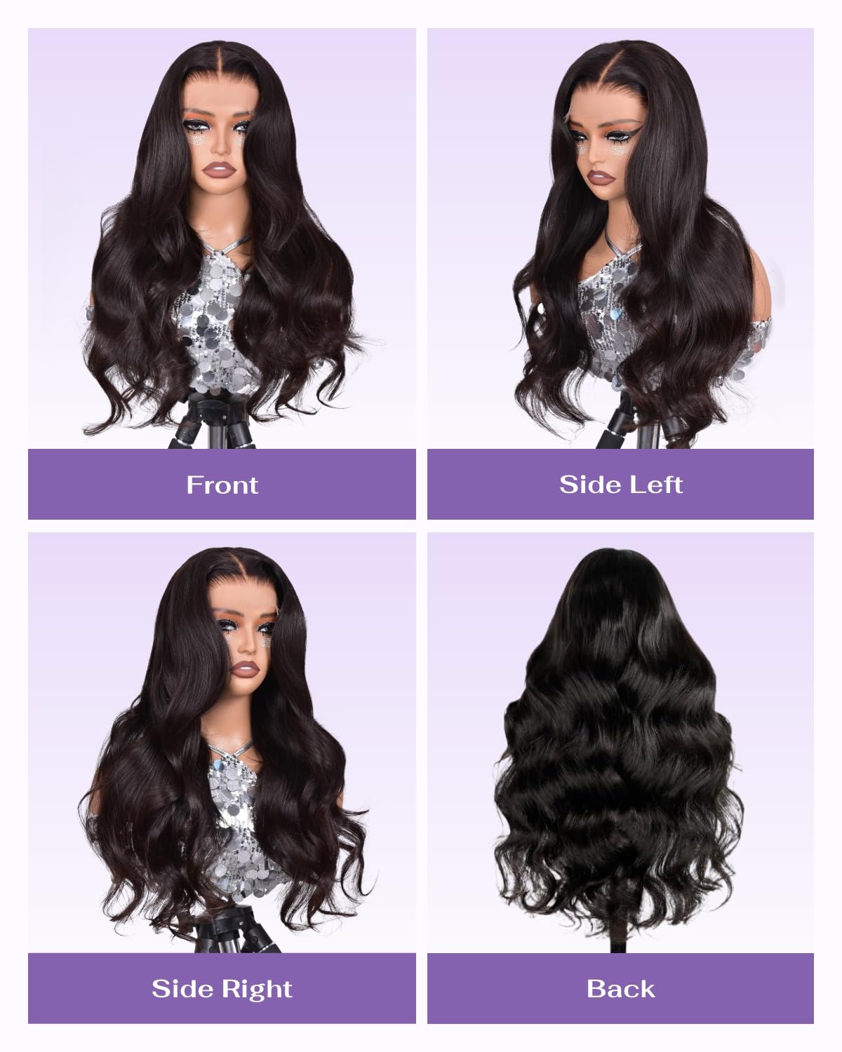 wigcool Hidden Strap Body Wave 360 613 Lace Front Wig Human Hair Glueless Wigs Human hair Pre Plucked Pre Bleached 180% Density Blonde Wig With Drawstring HD Full Lace Human Hair Wigs 20Inch