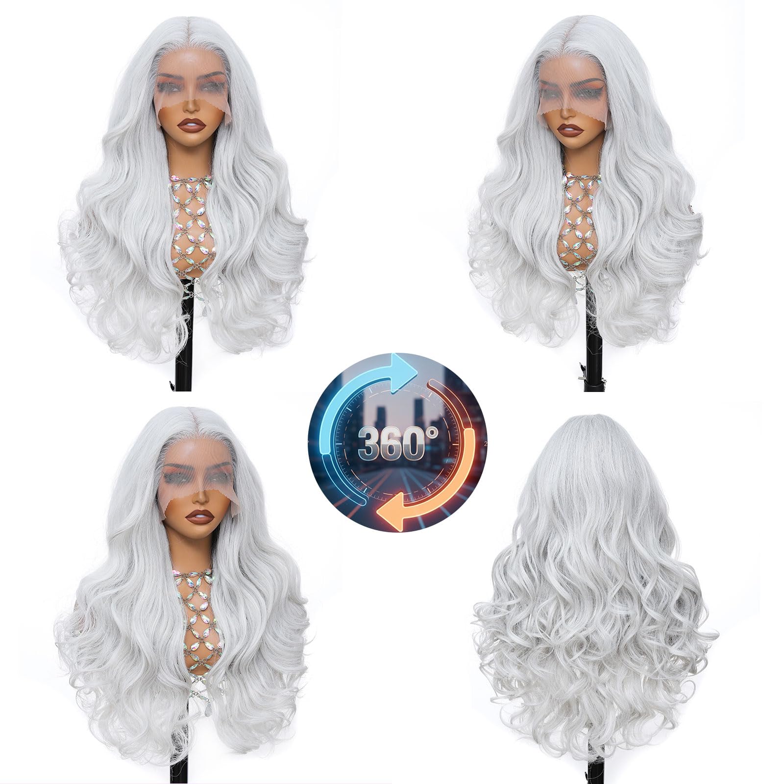 Synthetic Lace Front Wig, Honey Blonde Wig 13x6 Hd Lace Pre-Plucked Long Straight Highlights Glueless Wigs for Black Women 26 Inch Suitable for Everyday Wear