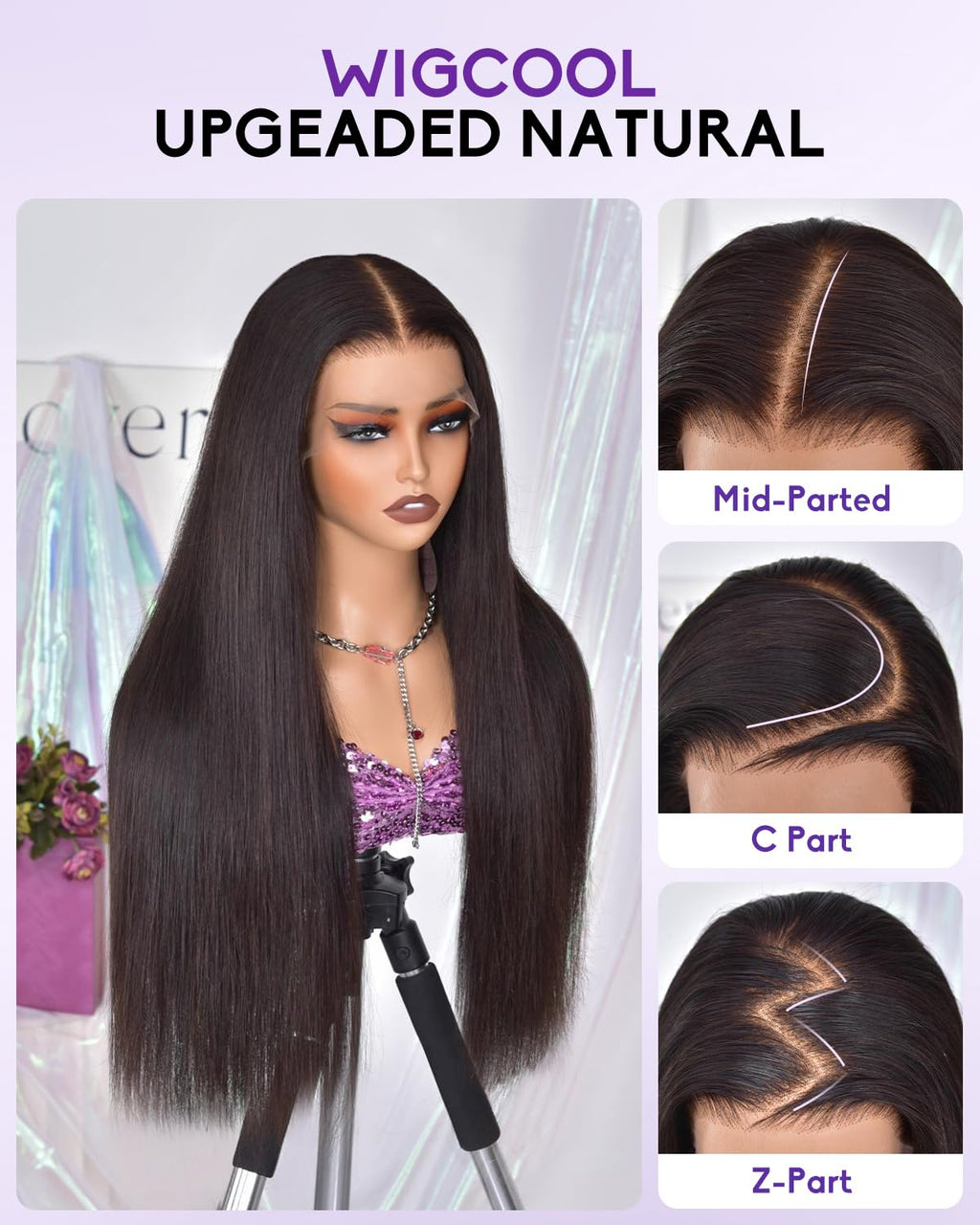wigcool Hidden Strap Body Wave 360 613 Lace Front Wig Human Hair Glueless Wigs Human hair Pre Plucked Pre Bleached 180% Density Blonde Wig With Drawstring HD Full Lace Human Hair Wigs 20Inch