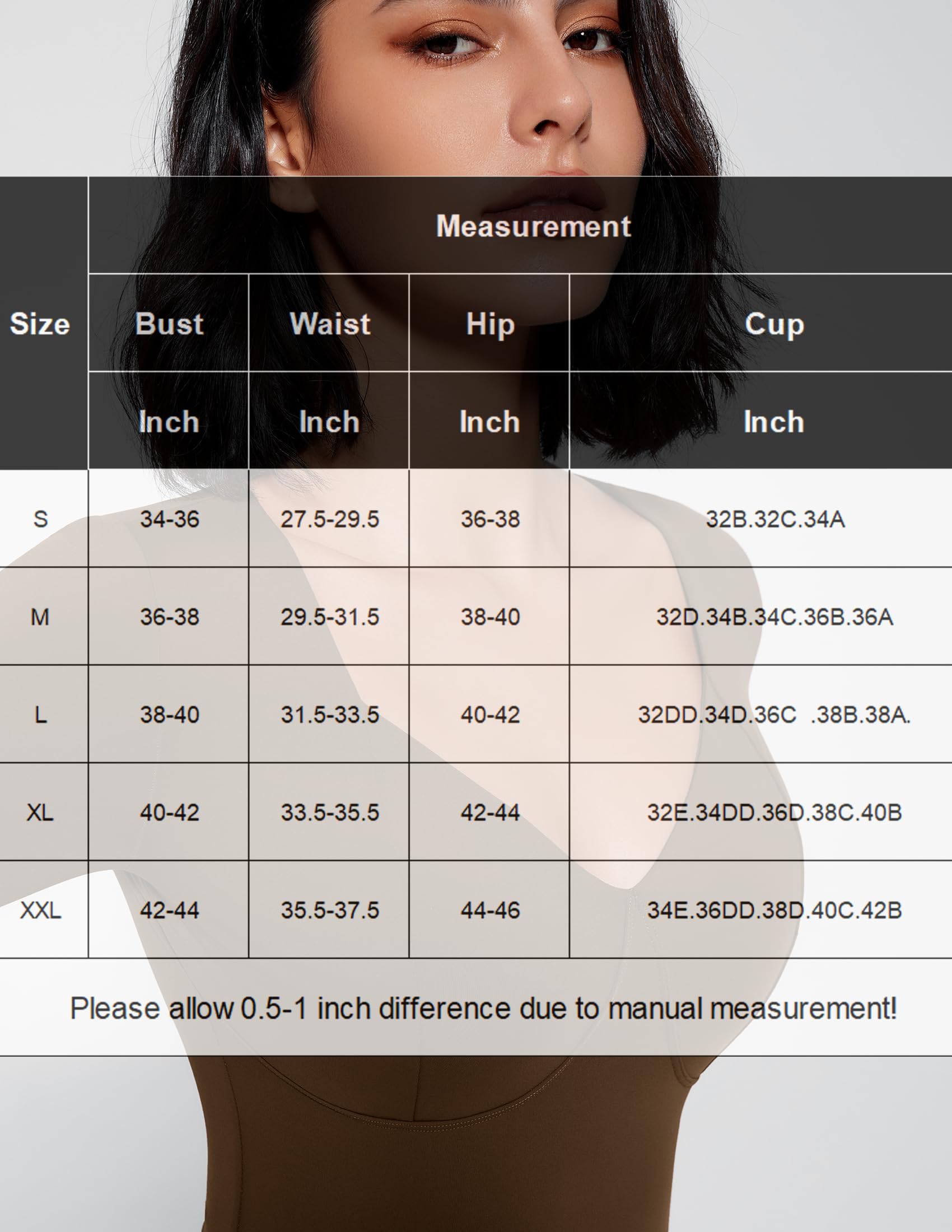 Avidlove Bodysuit for Women Long Sleeve Double Lined Tank Top V Neck Bodysuit Tummy Control Shapewear