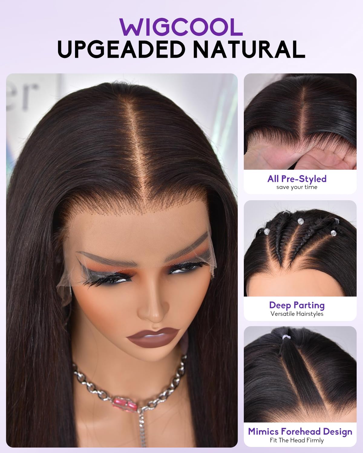 wigcool Hidden Strap Body Wave 360 613 Lace Front Wig Human Hair Glueless Wigs Human hair Pre Plucked Pre Bleached 180% Density Blonde Wig With Drawstring HD Full Lace Human Hair Wigs 20Inch