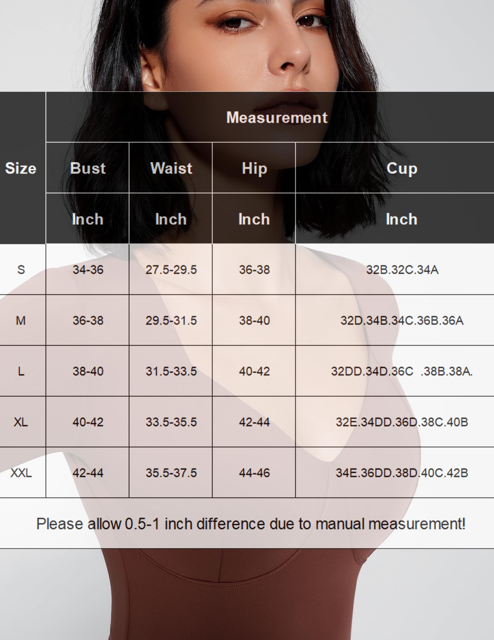 Avidlove Bodysuit for Women Long Sleeve Double Lined Tank Top V Neck Bodysuit Tummy Control Shapewear