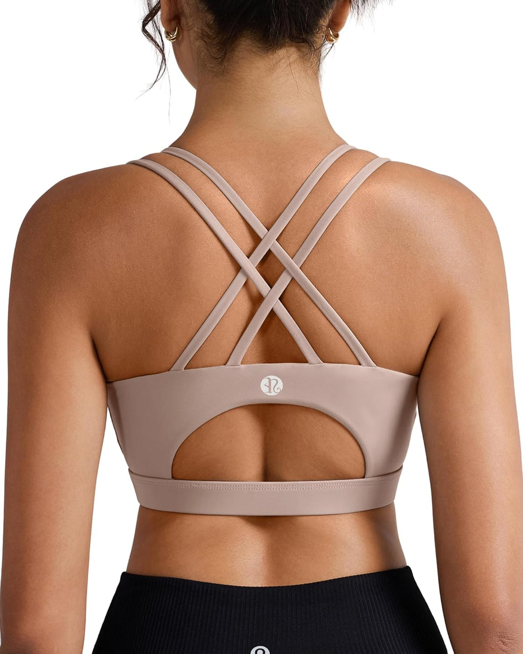 RUNNING GIRL Sports Bras for Women,Padded Sports Bra Tank Top Sexy Crisscross Back High Impact Longline Workout Yoga Bra