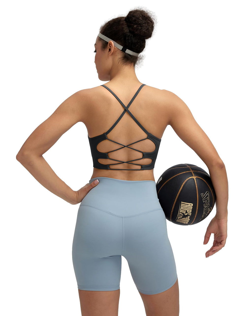 RUNNING GIRL Sports Bras for Women,Sexy Crisscross Back Seamless Supportive Sports Bra Medium Support with Removable Pads