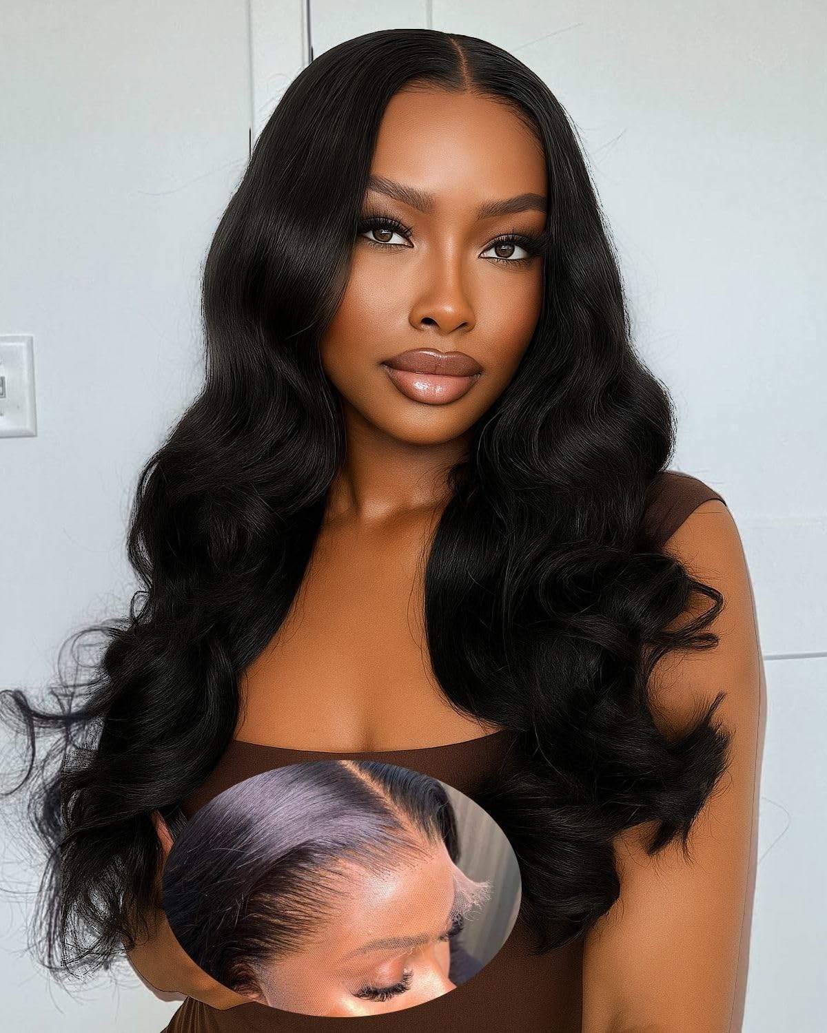 wigcool Hidden Strap Body Wave 360 613 Lace Front Wig Human Hair Glueless Wigs Human hair Pre Plucked Pre Bleached 180% Density Blonde Wig With Drawstring HD Full Lace Human Hair Wigs 20Inch