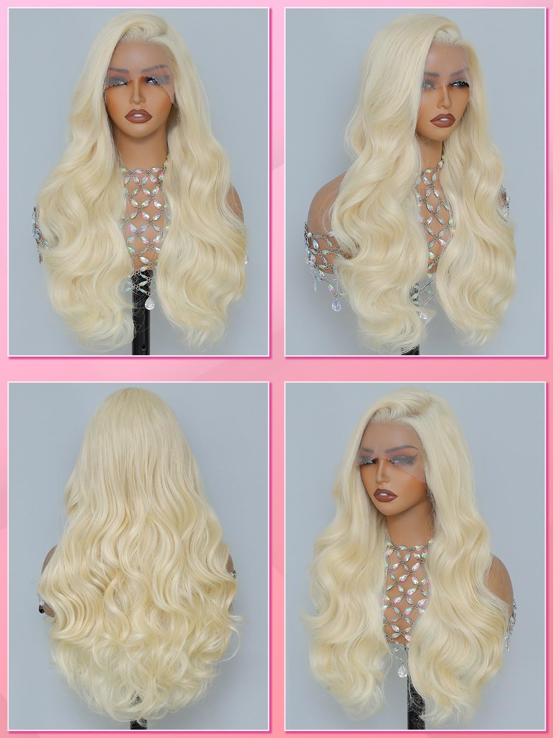 Synthetic Lace Front Wig, Honey Blonde Wig 13x6 Hd Lace Pre-Plucked Long Straight Highlights Glueless Wigs for Black Women 26 Inch Suitable for Everyday Wear