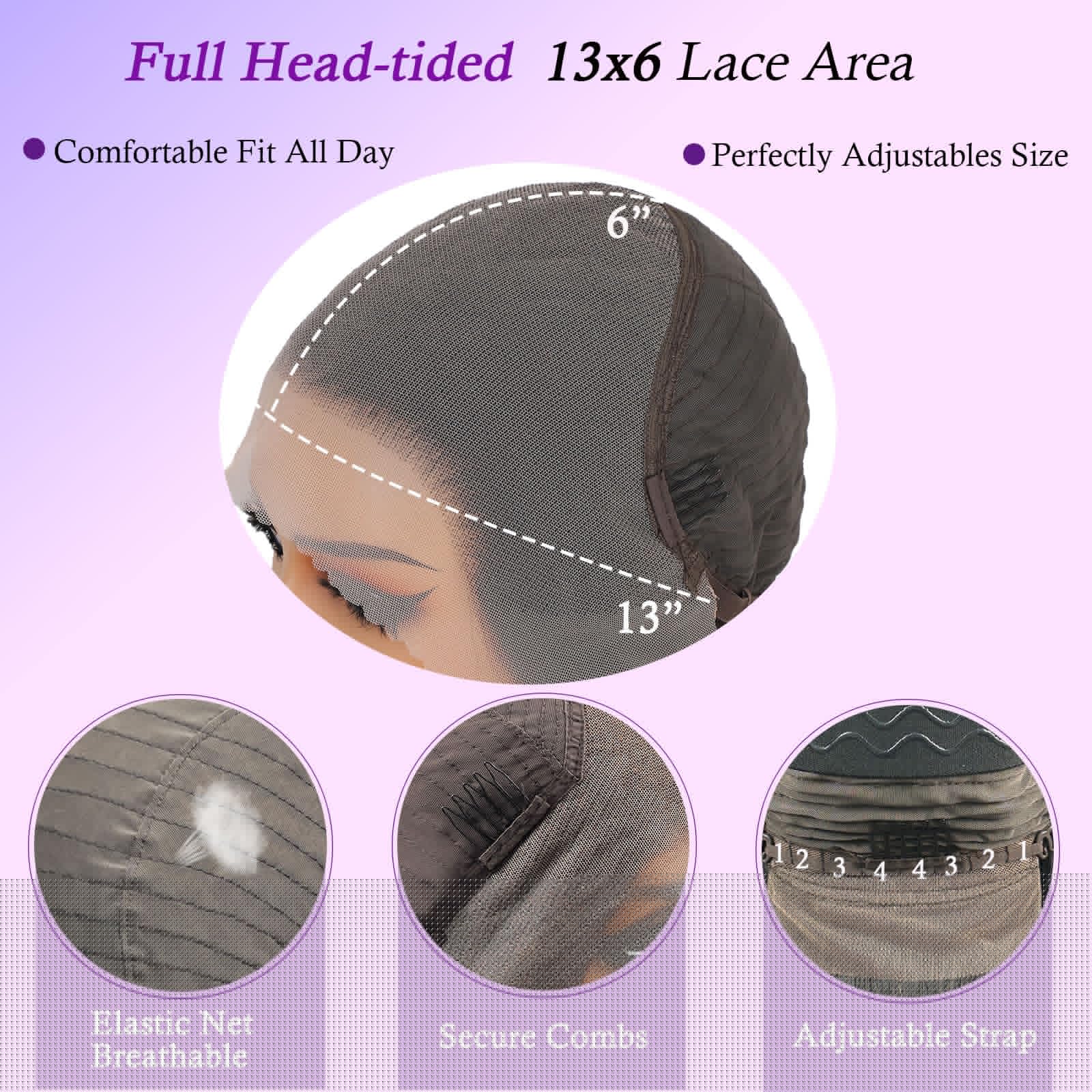 Synthetic Lace Front Wig, Honey Blonde Wig 13x6 Hd Lace Pre-Plucked Long Straight Highlights Glueless Wigs for Black Women 26 Inch Suitable for Everyday Wear