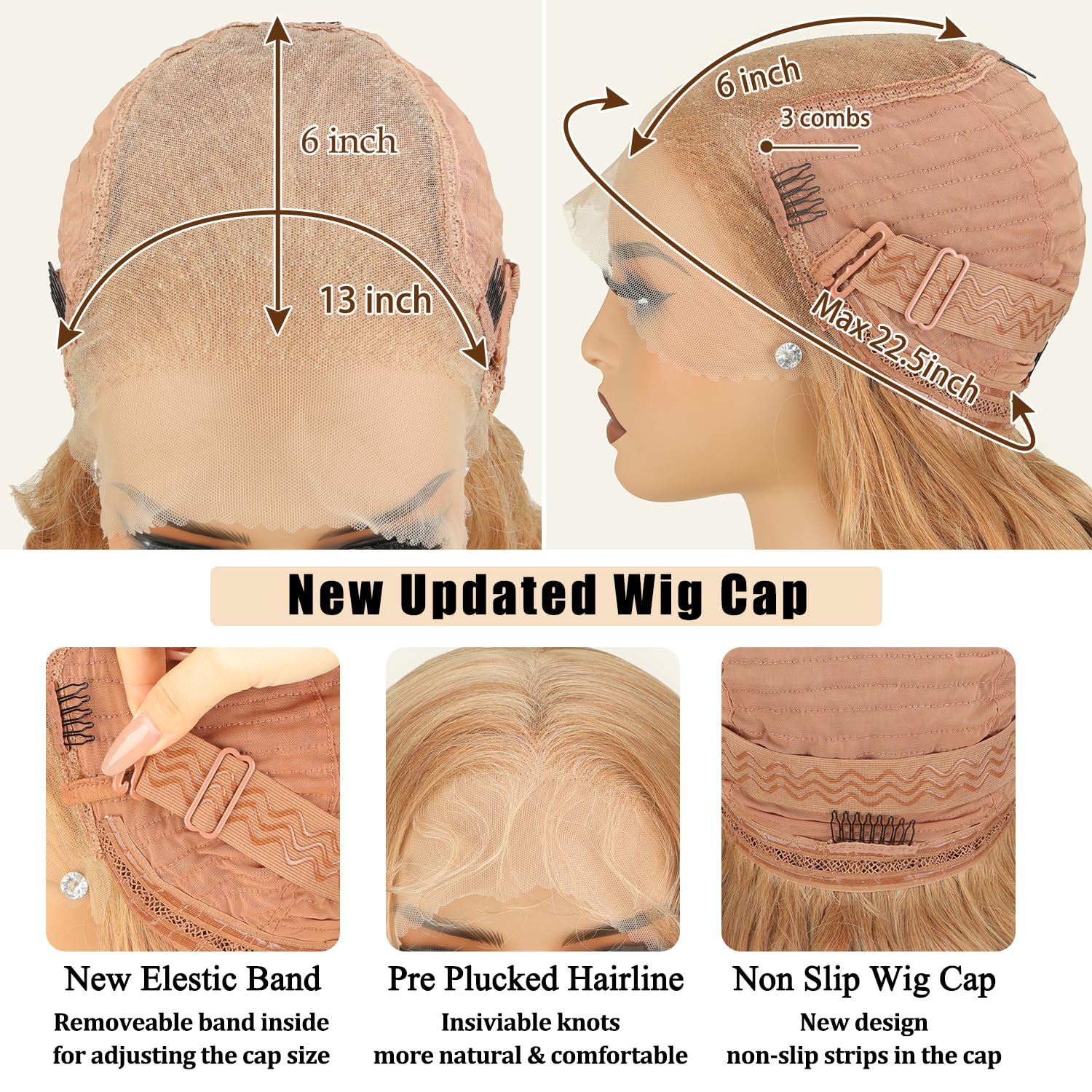 SOKU 13x6 Lace Frontal Water Wave Wigs with Baby Hair Natural Black 34 Inch Long Synthetic Hair Pre-plucked Free Part Transparent Swiss Lace Front Wavy Wigs for Women
