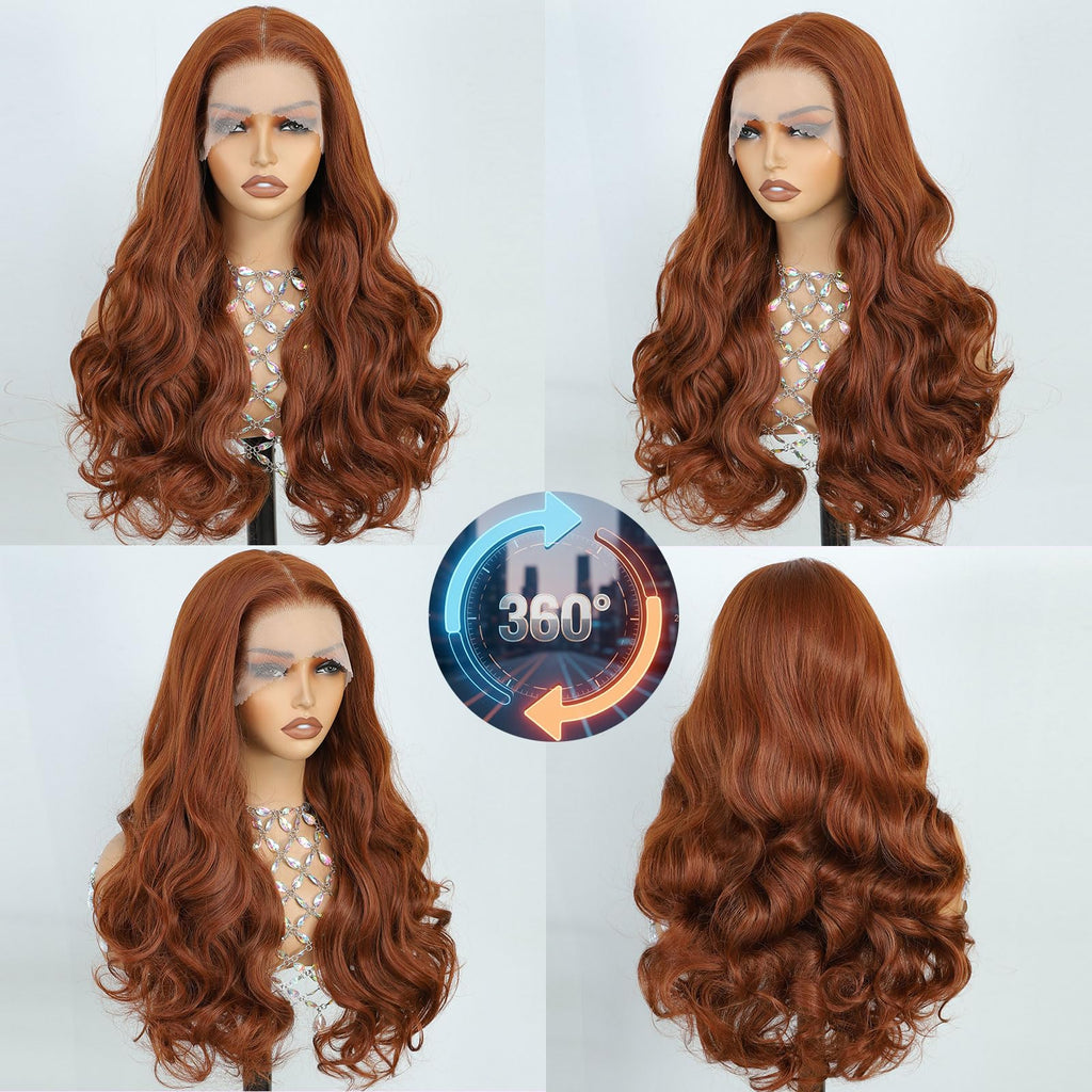 Synthetic Lace Front Wig, Honey Blonde Wig 13x6 Hd Lace Pre-Plucked Long Straight Highlights Glueless Wigs for Black Women 26 Inch Suitable for Everyday Wear