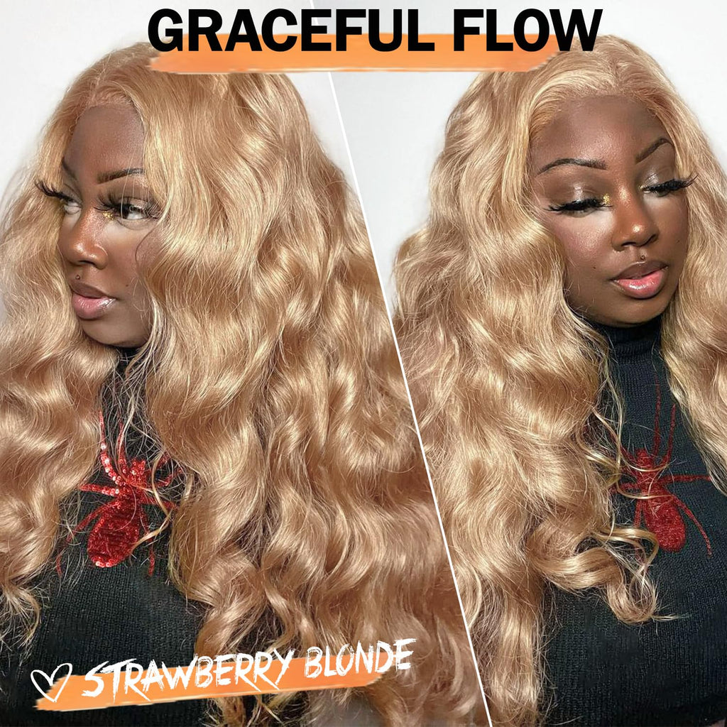 SOKU 13x6 Lace Frontal Water Wave Wigs with Baby Hair Natural Black 34 Inch Long Synthetic Hair Pre-plucked Free Part Transparent Swiss Lace Front Wavy Wigs for Women
