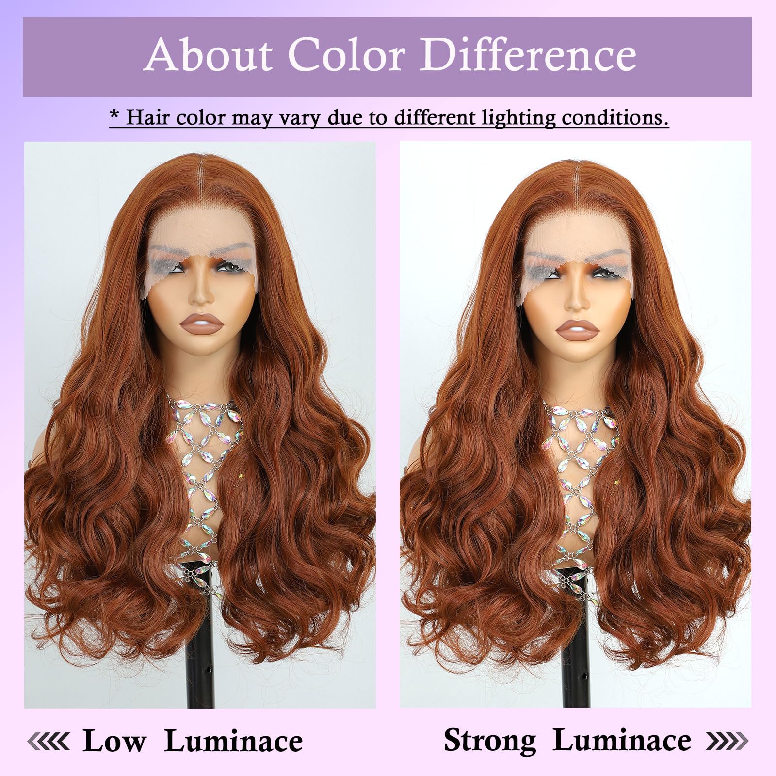 Synthetic Lace Front Wig, Honey Blonde Wig 13x6 Hd Lace Pre-Plucked Long Straight Highlights Glueless Wigs for Black Women 26 Inch Suitable for Everyday Wear