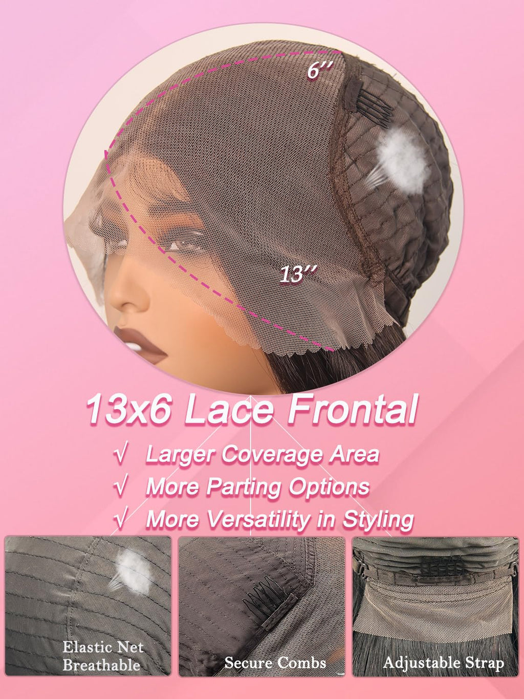 Synthetic Lace Front Wig, Honey Blonde Wig 13x6 Hd Lace Pre-Plucked Long Straight Highlights Glueless Wigs for Black Women 26 Inch Suitable for Everyday Wear