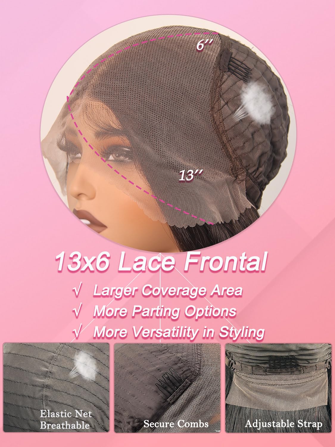 Synthetic Lace Front Wig, Honey Blonde Wig 13x6 Hd Lace Pre-Plucked Long Straight Highlights Glueless Wigs for Black Women 26 Inch Suitable for Everyday Wear