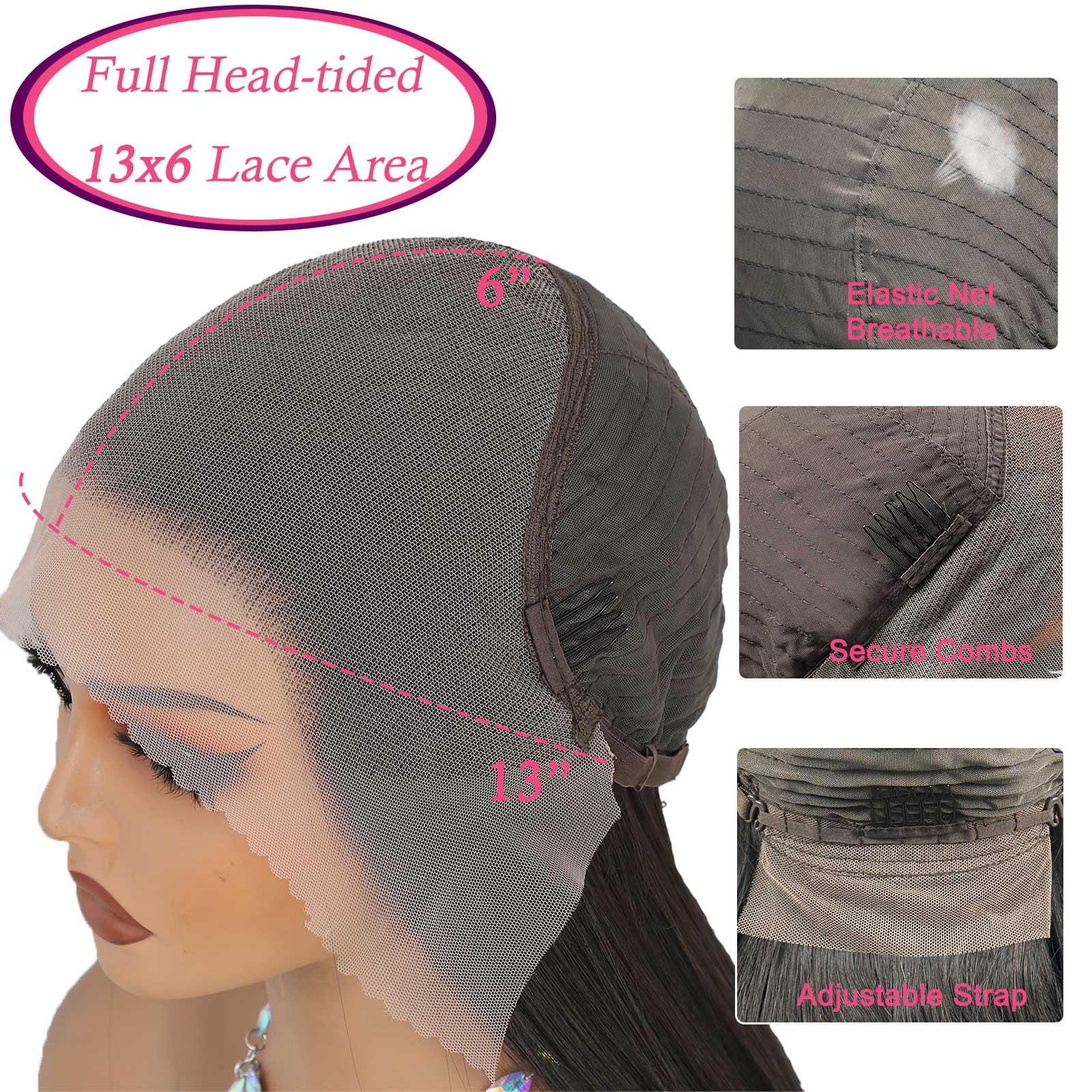 Synthetic Lace Front Wig, Honey Blonde Wig 13x6 Hd Lace Pre-Plucked Long Straight Highlights Glueless Wigs for Black Women 26 Inch Suitable for Everyday Wear